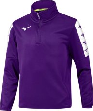 Mizuno Nara Interlock Training Top – Pánská sportovní mikina – Fialová