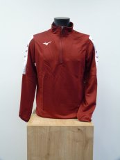 Mizuno Nara Interlock Training Top – Pánská sportovní mikina – Červená