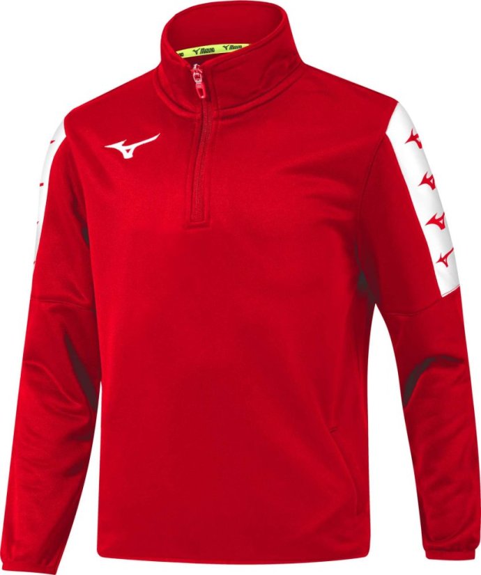 Mizuno Nara Interlock Training Top – Juniorská sportovní mikina – Červená - Velikost: 140