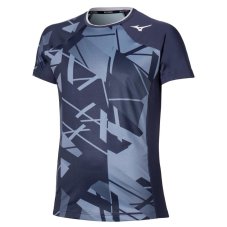 Mizuno DB Shadow Graphic Tee – Pánské tenisové triko – Šedo-modrá