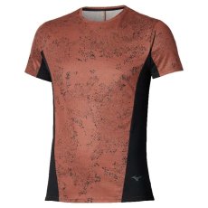 Mizuno Active DryAeroFlow Graphic Tee – Pánské běžecké triko – Hnědá