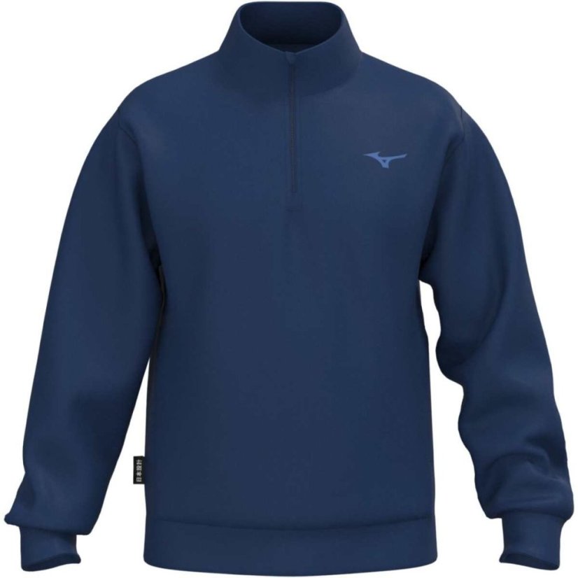 Mizuno Athletic 1/4 Zip top – Pánská sportovní mikina – Modrá
