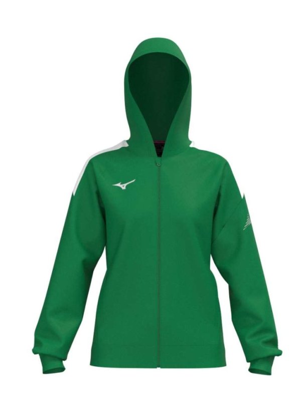 Mizuno MZNRB Track Jacket – Dámská lehká sportovní bunda – Zelená - Velikost: 3XL