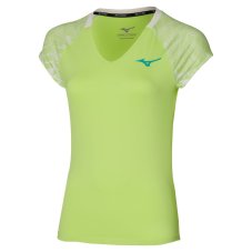 Mizuno Mugen Printed Tee – Dámské tenisové triko – Limetková