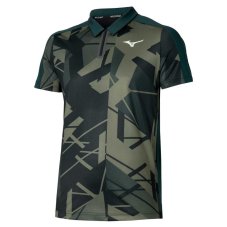 Mizuno Daybreakers Shadow Polo – Pánské tenisové triko – Černo-zelená