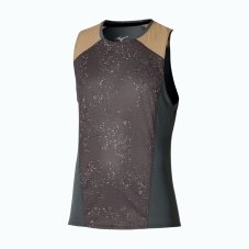 Mizuno Active DryAeroFlow Graphic Tank Top – Pánské běžecké tílko – Hnědá