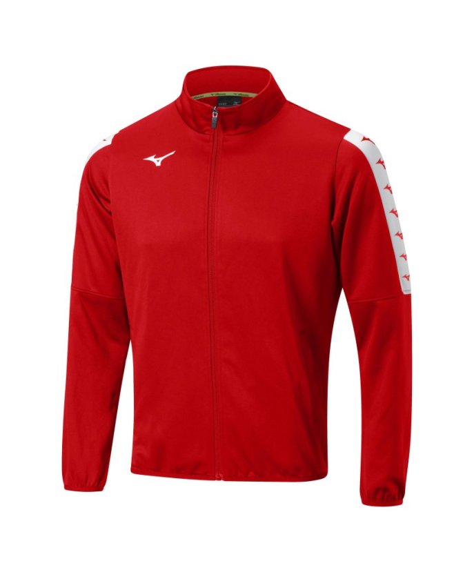 Mizuno Nara Interlock Track Jacket – Juniorská lehká sportovní bunda – Červená - Velikost: 128