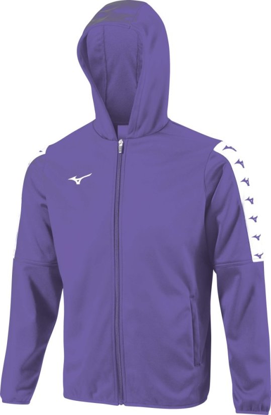 Mizuno Nara Interlock Track Jacket – Pánská lehká sportovní bunda – Fialová - Velikost: XL