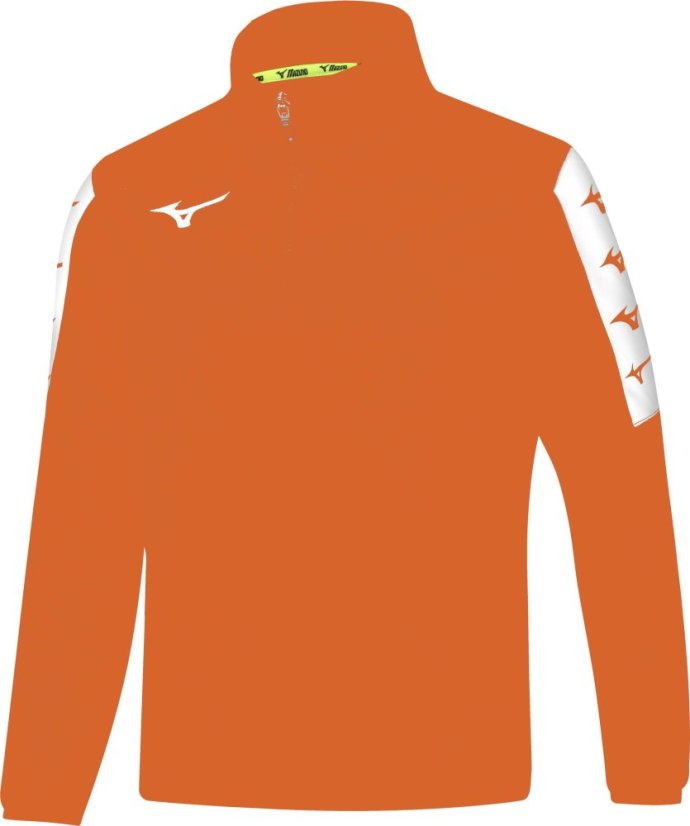 Mizuno Nara Interlock Training Top – Pánská sportovní mikina – Oranžová - Velikost: S