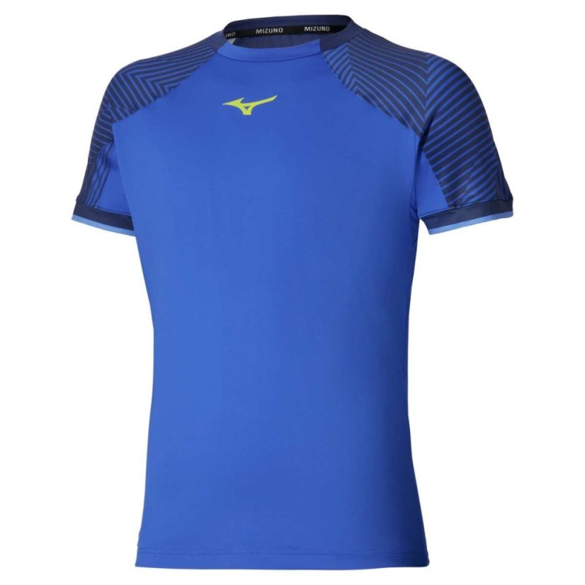 Mizuno Stargazer Shadow Tee – Pánské tenisové triko – Modrá