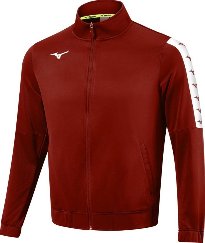 Mizuno Nara Interlock Track Jacket – Pánská lehká sportovní bunda – Červená - Velikost: XL