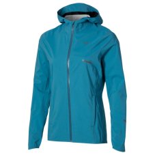 Mizuno Trail Waterproof 20K Hooded Jacket – Dámská nepromokavá běžecká bunda – Modro-zelená