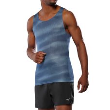 Mizuno DryAeroFlow Graphic Tank – Pánské běžecké tílko – Béžová