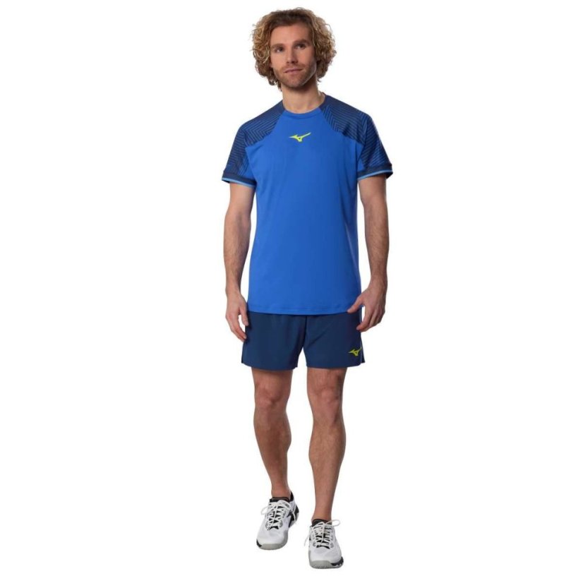 Mizuno Stargazer Shadow Polo – Pánské tenisové triko – Modrá