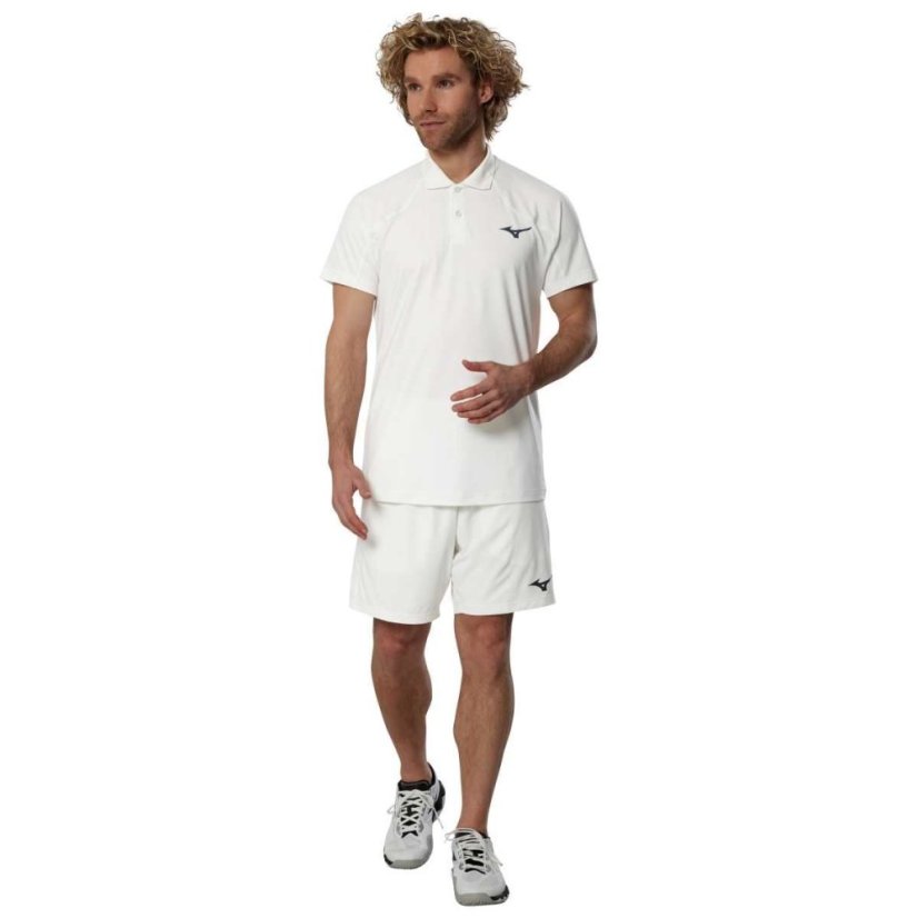 Mizuno Stargazer Shadow Polo – Pánské tenisové triko – Bílá