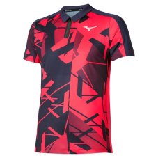 Mizuno Daybreakers Shadow Polo – Pánské tenisové triko – Červeno-černá