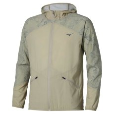 Mizuno Active Alpha Hooded Jacket – Pánská běžecká bunda – Hnědá