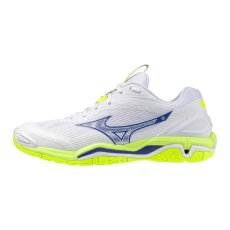 Mizuno Wave Stealth 6 – Unisex halová obuv – Bílo-žlutá