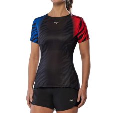 Mizuno DryAeroFlow Graphic Tee – Dámské běžecké triko – Černá